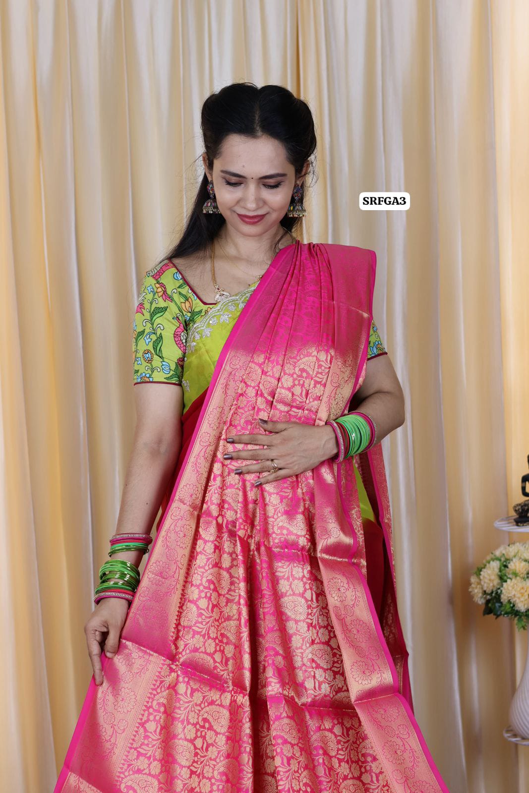 Soft katan semi silk saree with Running blouseš„š„³