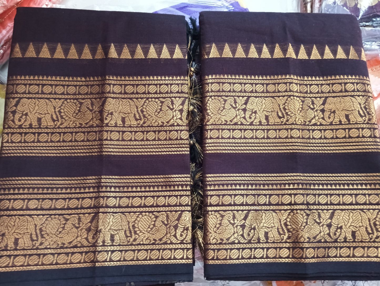 Premium kanchi cotton Anarkali unstitched (slight design change animal figure)🥰😎📚