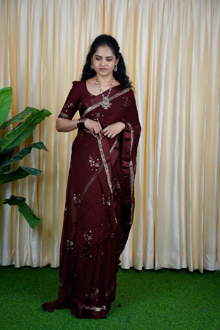 Viscose georgette sareeš„³