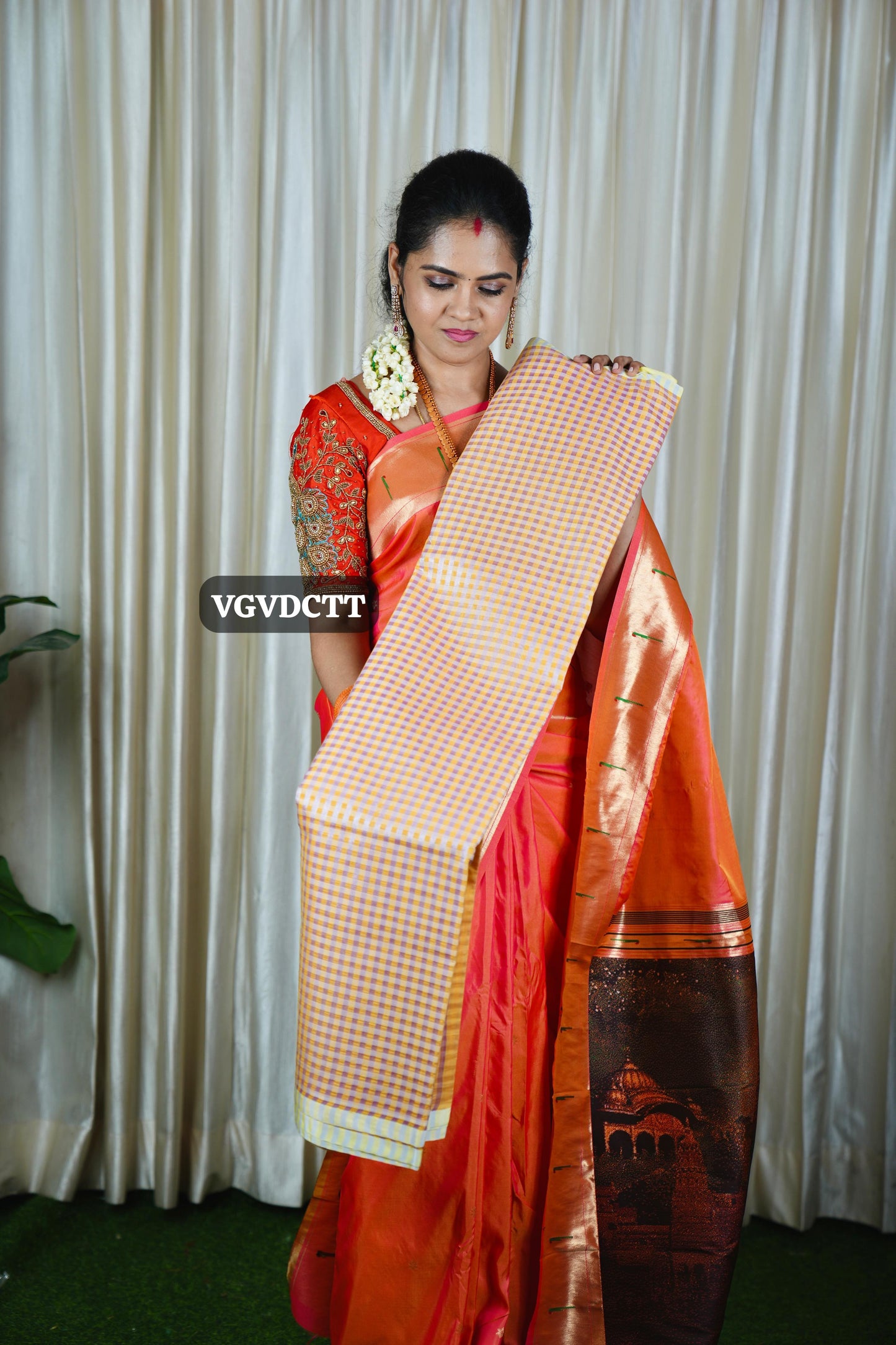 Nayanthara inspired saree in premium soft silk cottonš„³