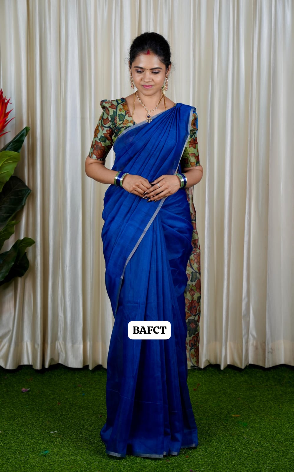 Kalamkari Chanderi Sico sareeš„³