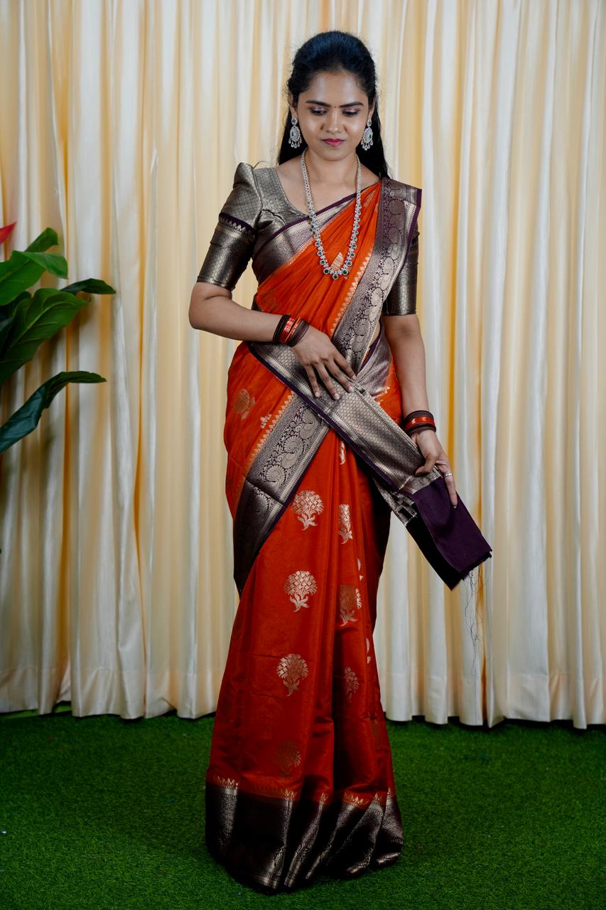 Premium Warm Silk Saree(No animal figure)🥳