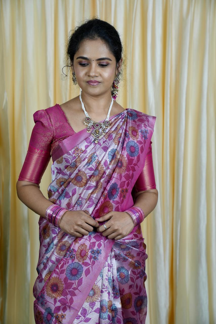 Soft Tissue Floral Printed Sareeš„³