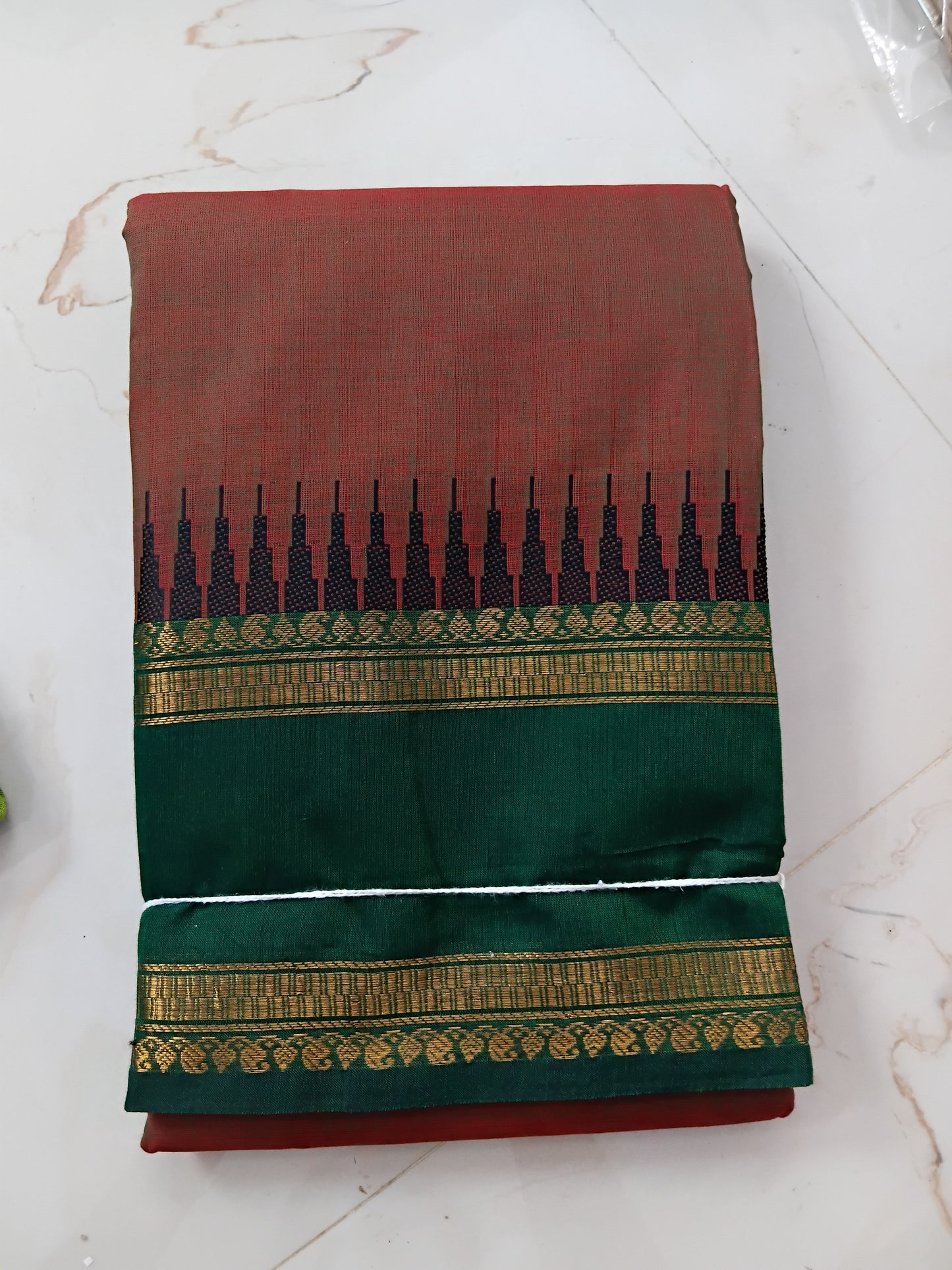 Premium Chettinad Cotton saree with running blouse📷