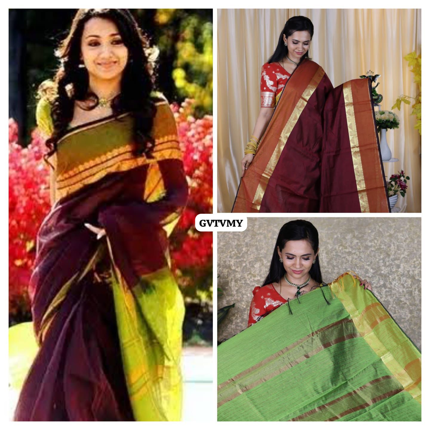 VTV thrisha inspired semi silk cotton saree at offer price🥳✅