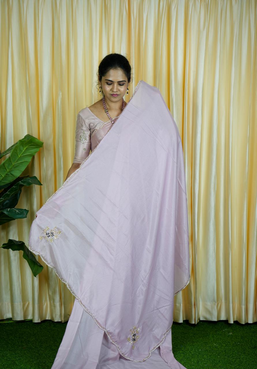 Shimmer sarees with beeds 🥳🥰