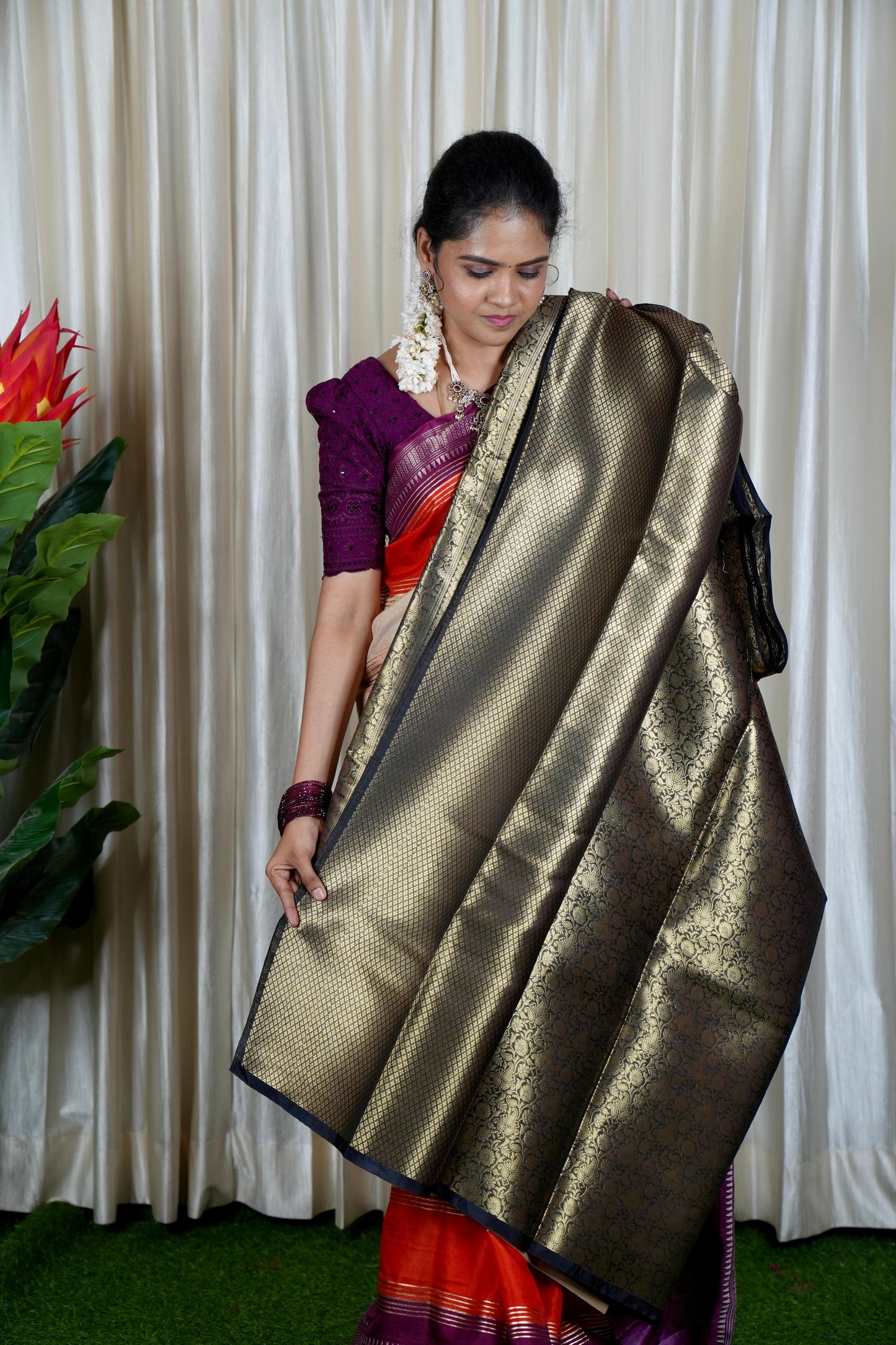 Bridal tissue saree borderless prebook 1 week 🍄🍏