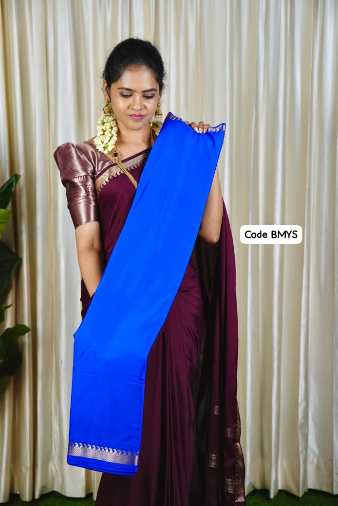Mysore crepe silk sarees with golden zari🥳 prebook