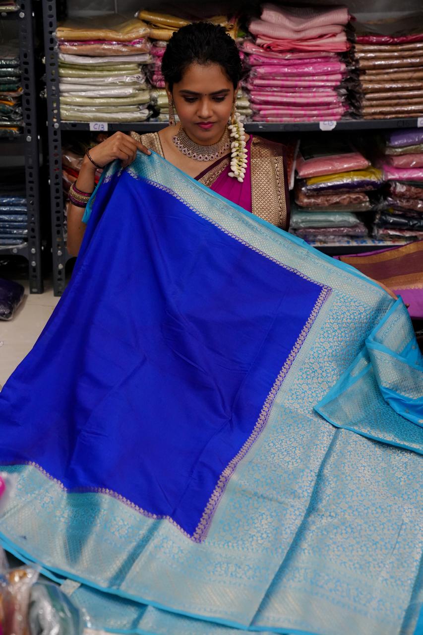 Warm silk sarees. in half and half 🥳🌈