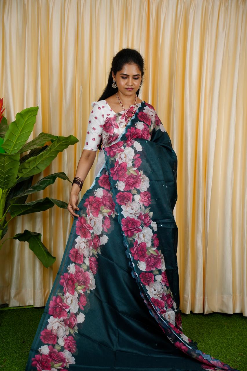 Chanderi cotton sareeš„³