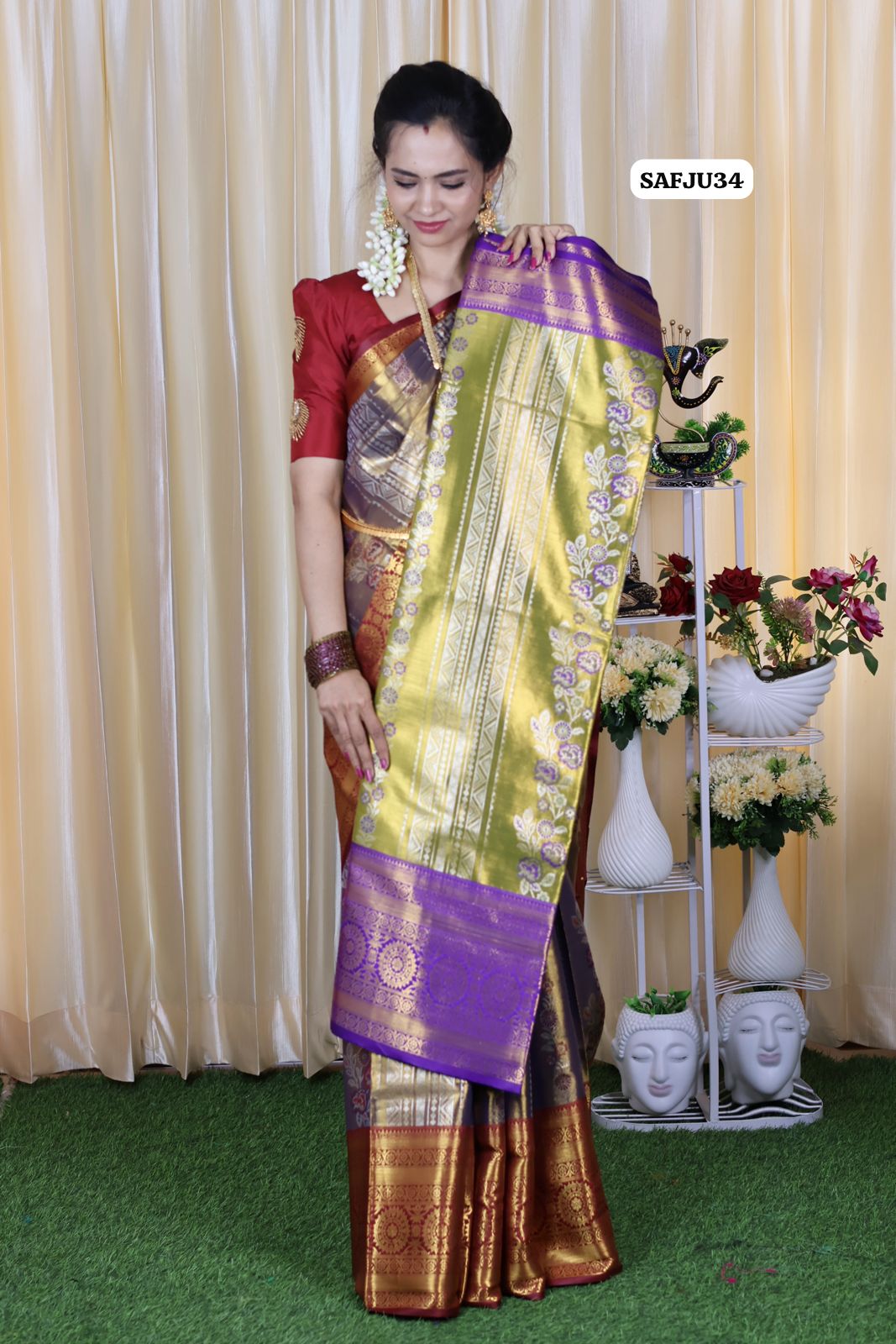 Kanchi inspired .semi silk sareeš„³