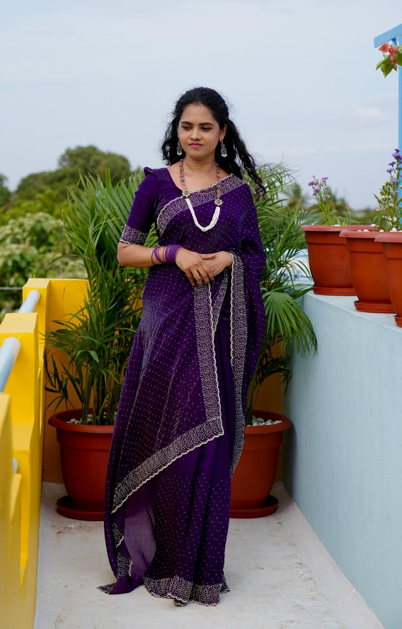 Premium space silk sarees with real jarkhan diamond work prebook🥳✅