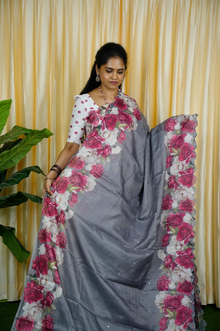 Chanderi cotton saree 🥳