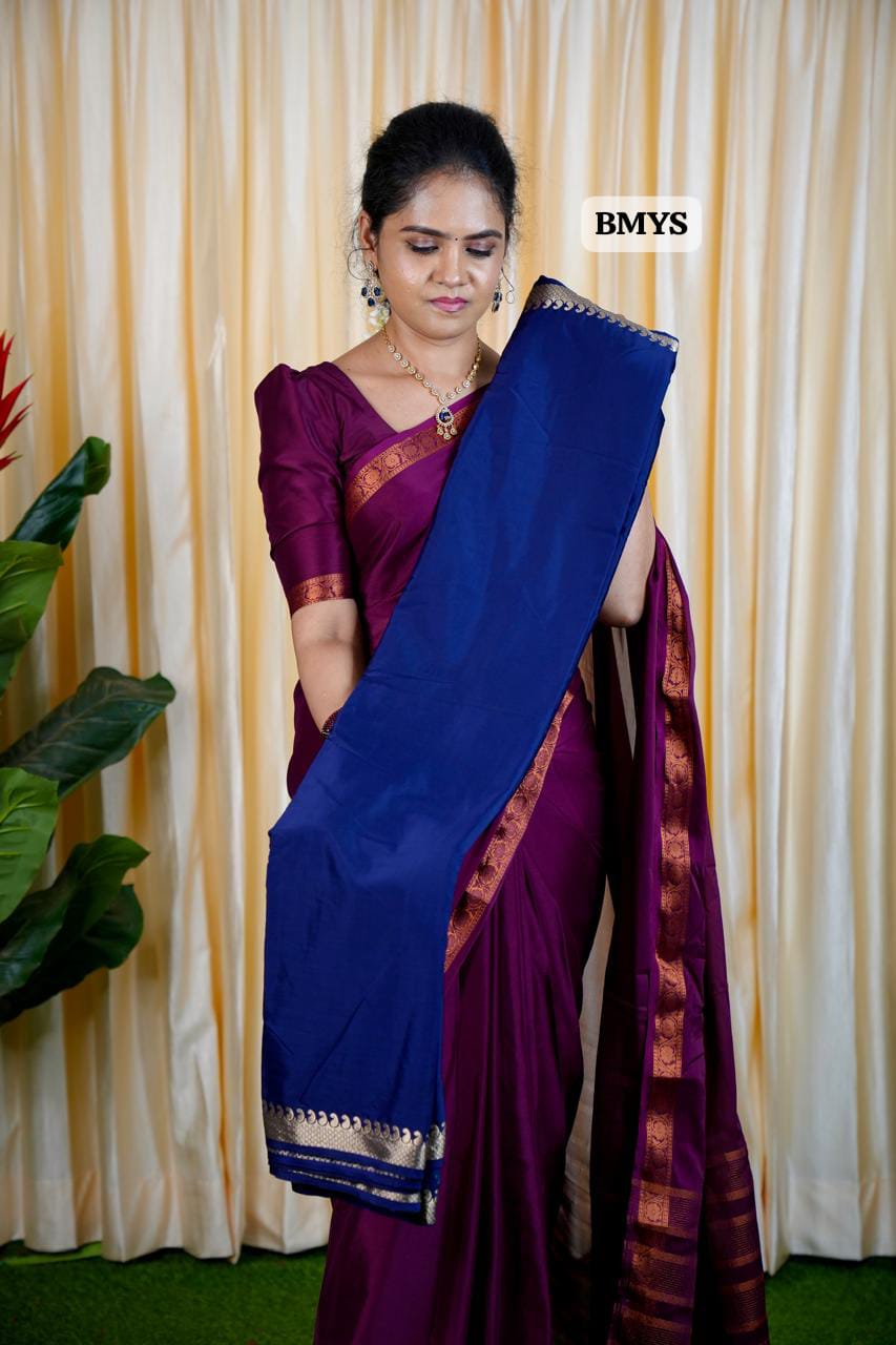 Mysore crepe silk sarees with golden zari 🥳✅