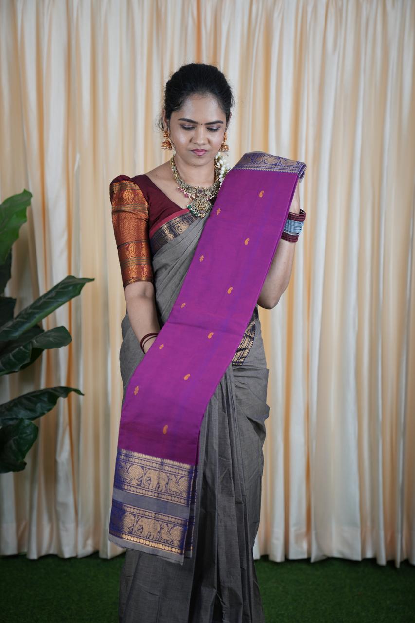 Premium kanchi Cotton With Buttas 🤗❌