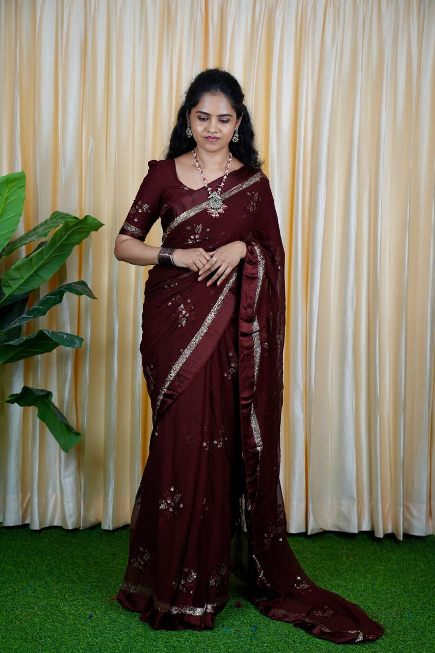 Viscose georgette sareeš„³