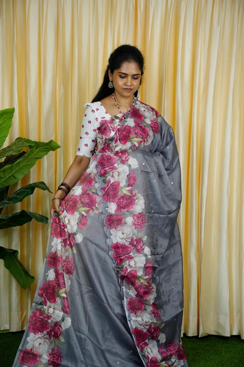 Chanderi cotton saree 🥳