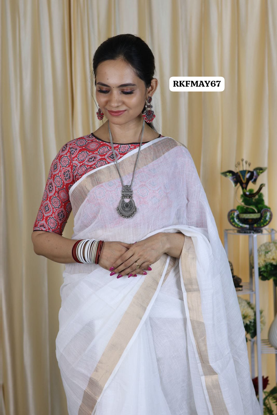 Aadi offer š¤©linen cotton saree with mix match blouseš„³