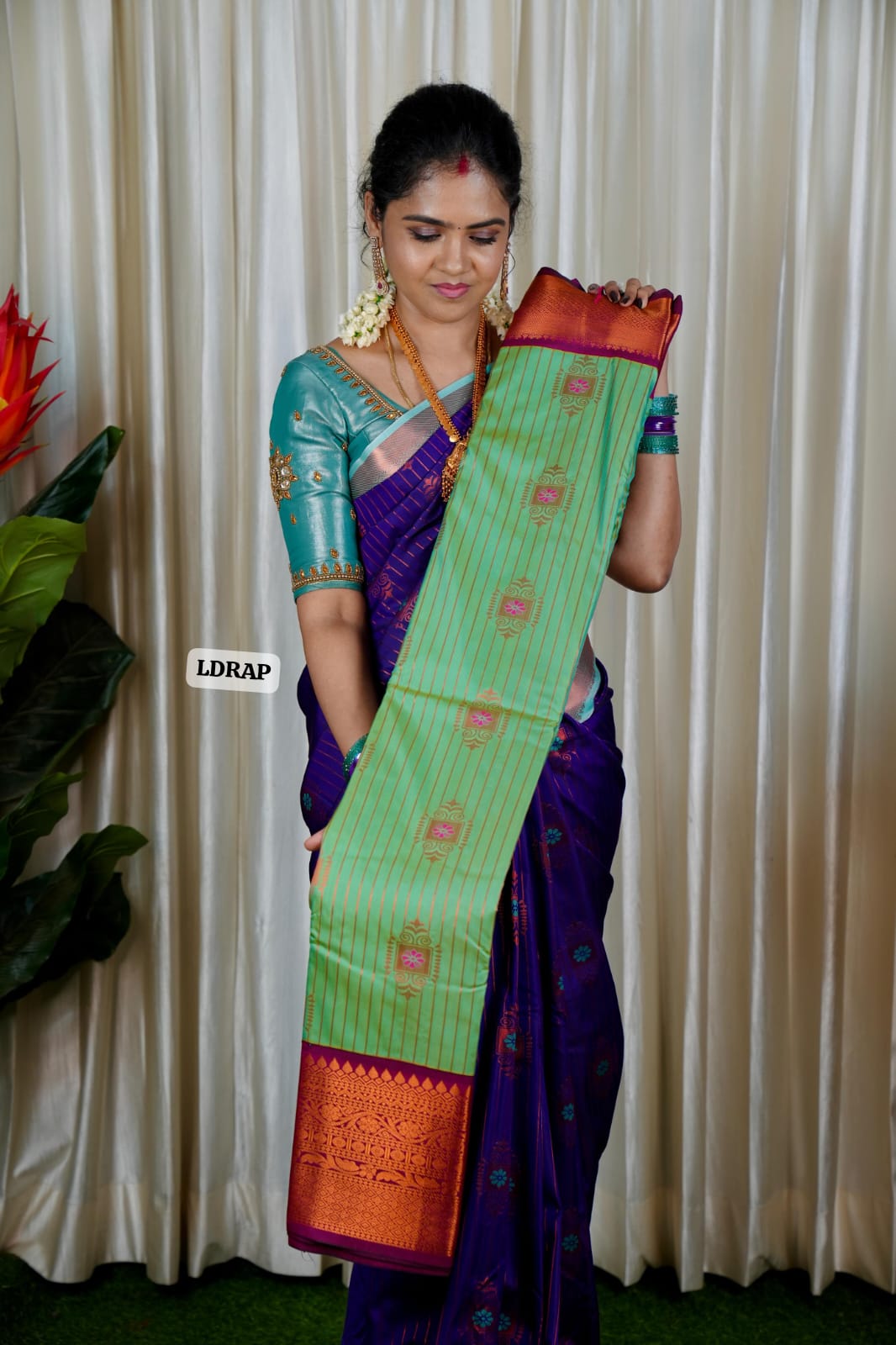 🥳Premium quality kanchi semi silk saree with vairaoosi design