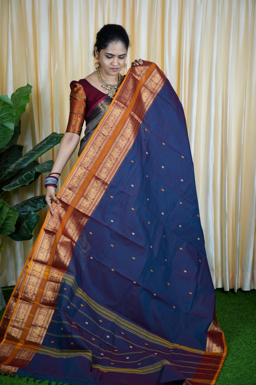 Aadi offerš¹Premium Kanchi Cotton With Buttasā