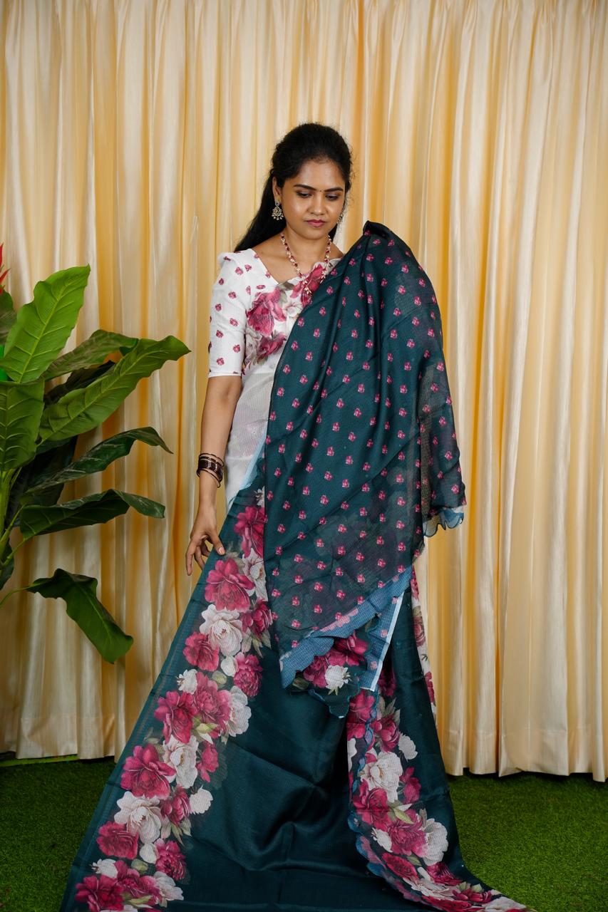 Chanderi cotton sareeš„³