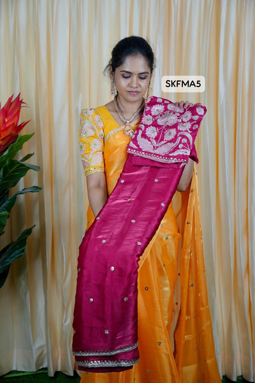 Jimmy Choo Saree with embroidery blouse🥰 🥳