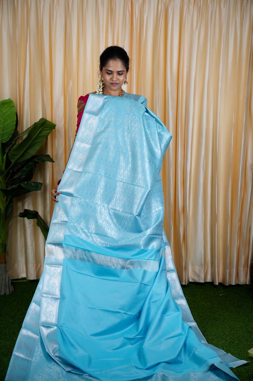 Bridal semi silk saree 🥳