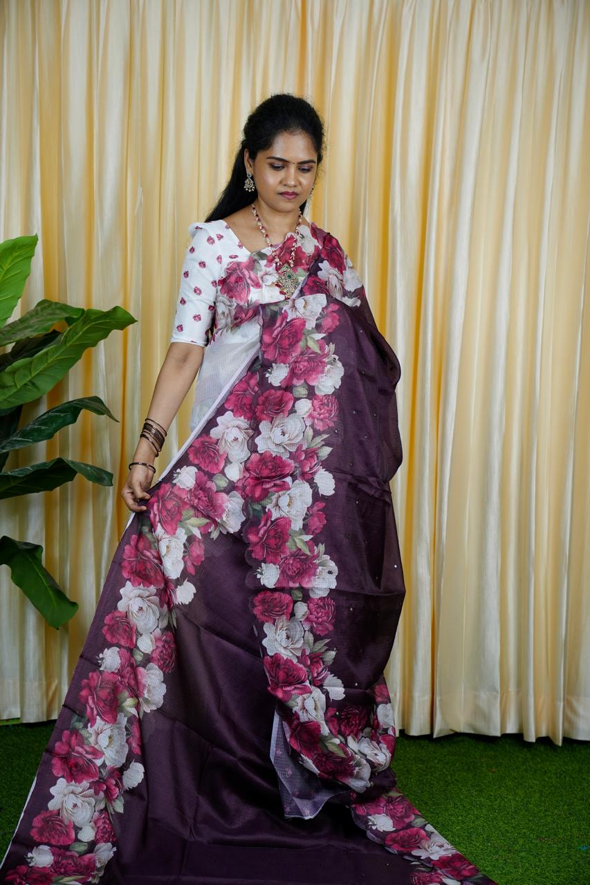 Chanderi cotton saree 🥳