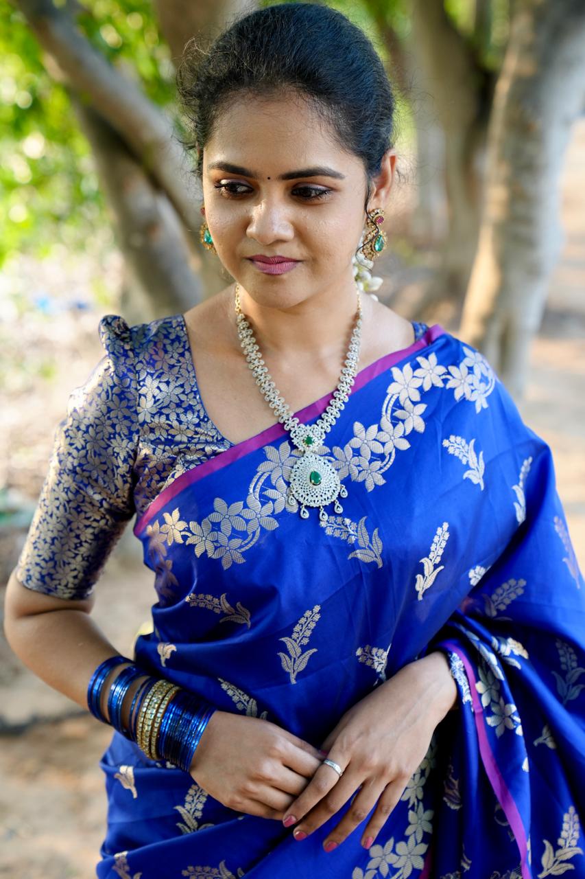Premium Border Less Soft Silk Saree❌