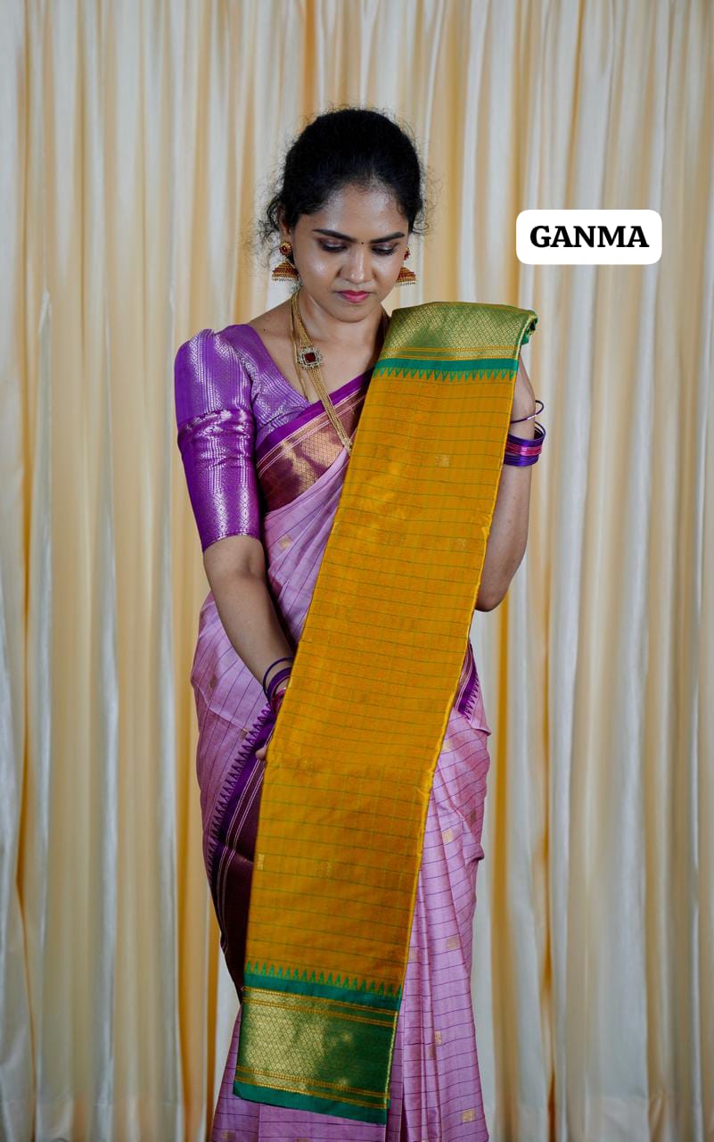Kalyani silk saree with checks ❌