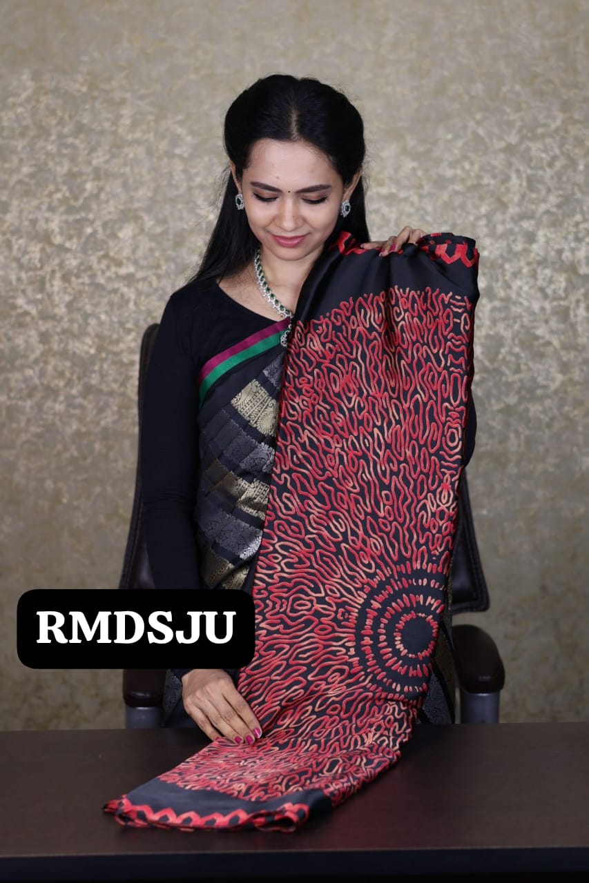premium modal satin silk saree with heavy latkanš„³