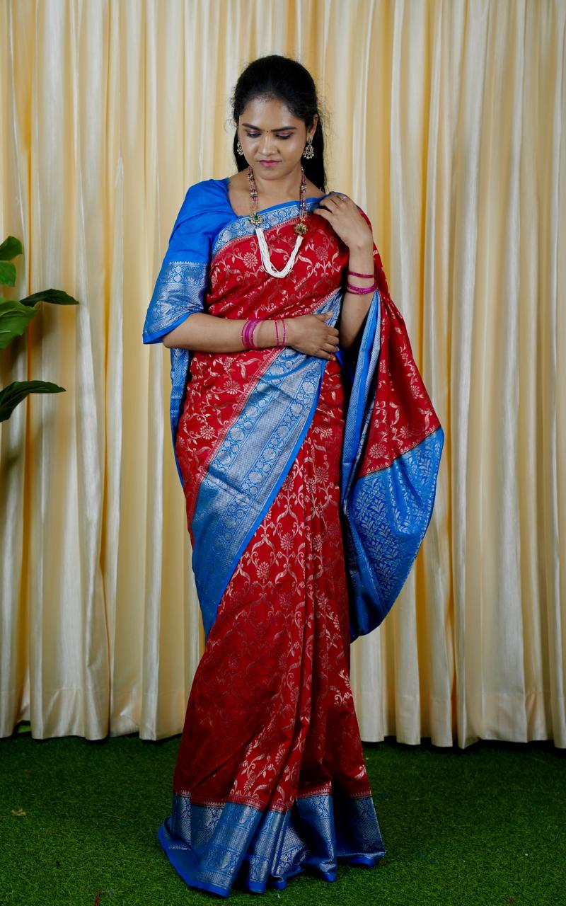 Banarasi semi silk sareeš„³