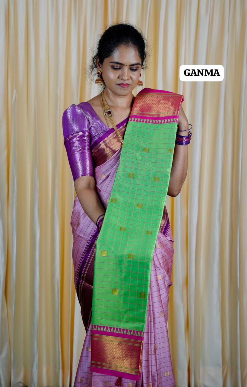 Kalyani silk saree with checks❌