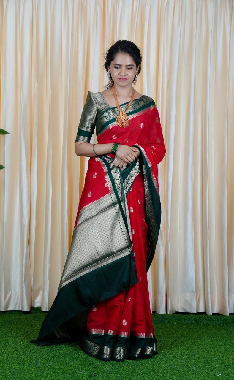Premium warm silk saree 🥳