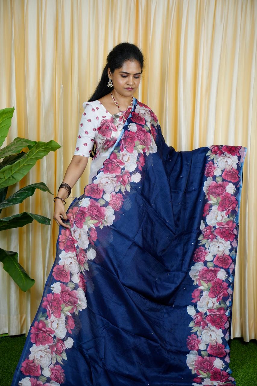 Chanderi cotton saree 🥳
