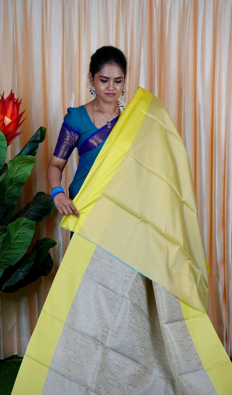 Katan silk saree silverš„°š