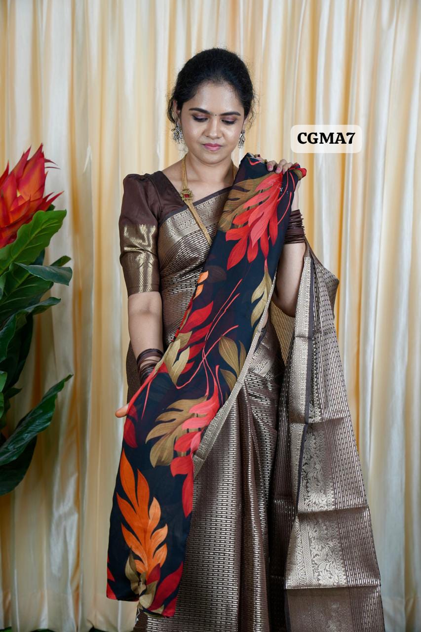 Daily Wear Chiffon Saree❌