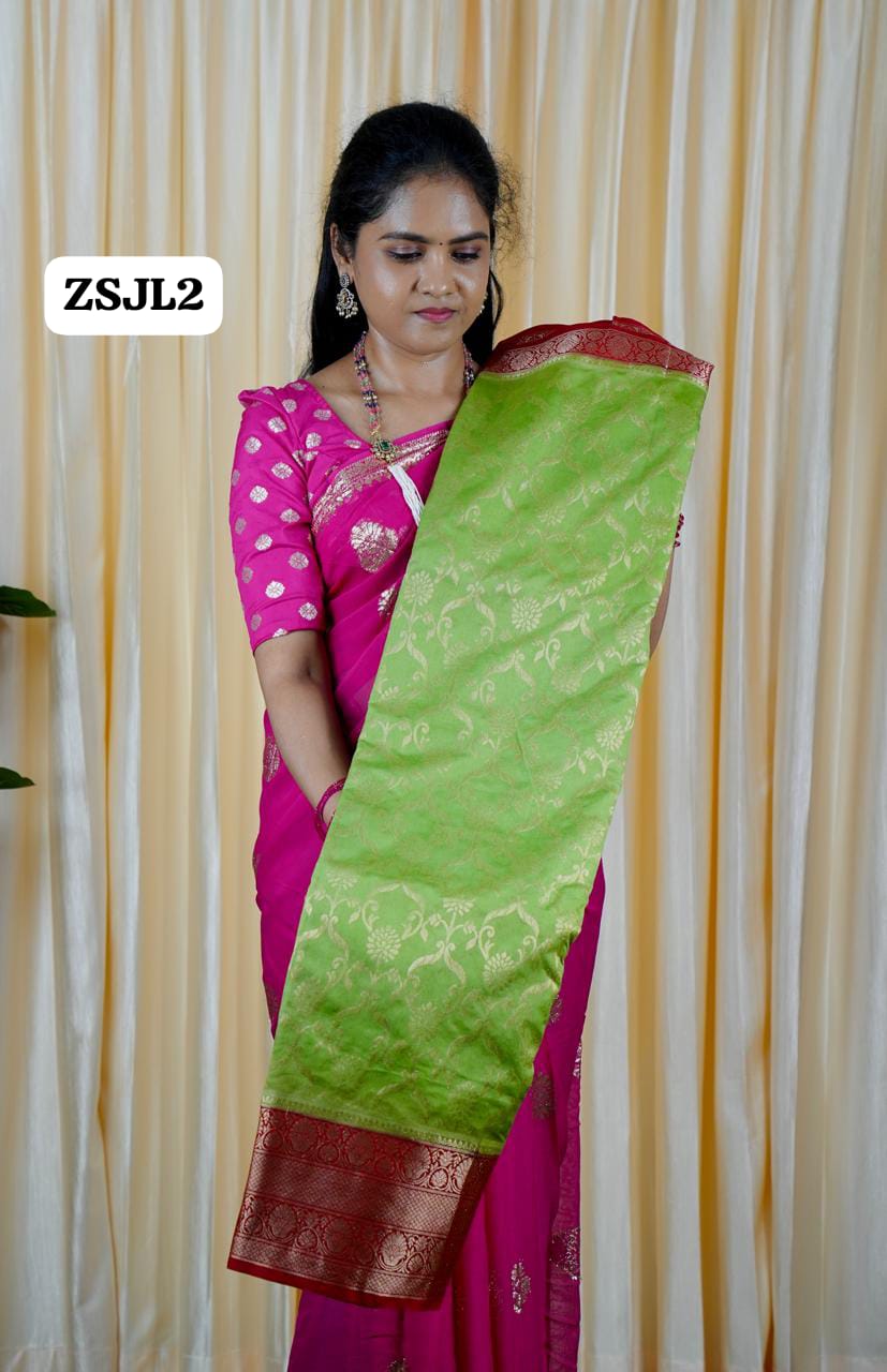Banarasi semi silk sarees 🥰🥳
