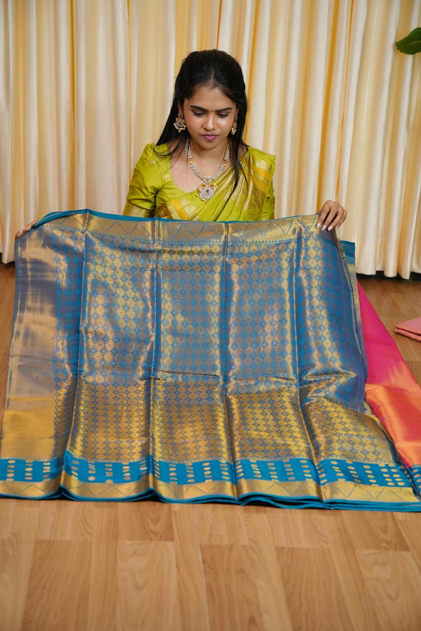 Kanchi semi silk saree 🥳