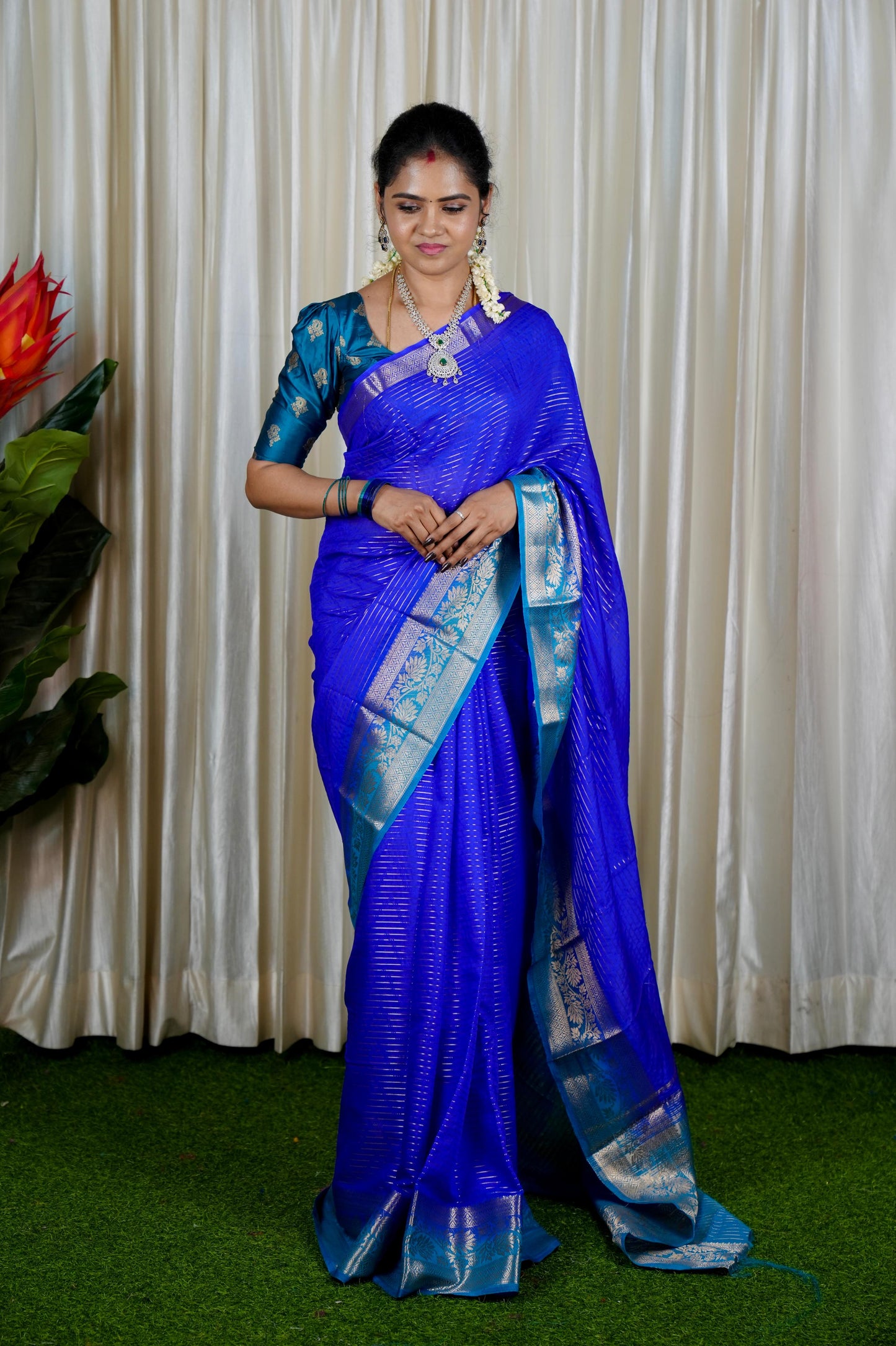 Mysore Crepe Silk Saree 🥳