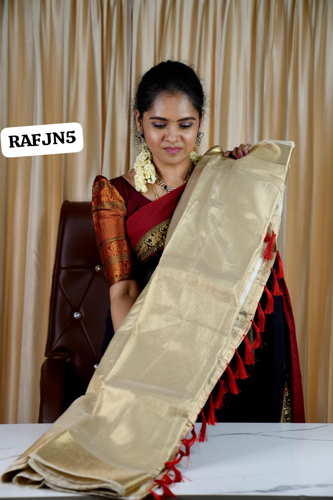 Tissue silk saree+ embroidery blouse🥳✅