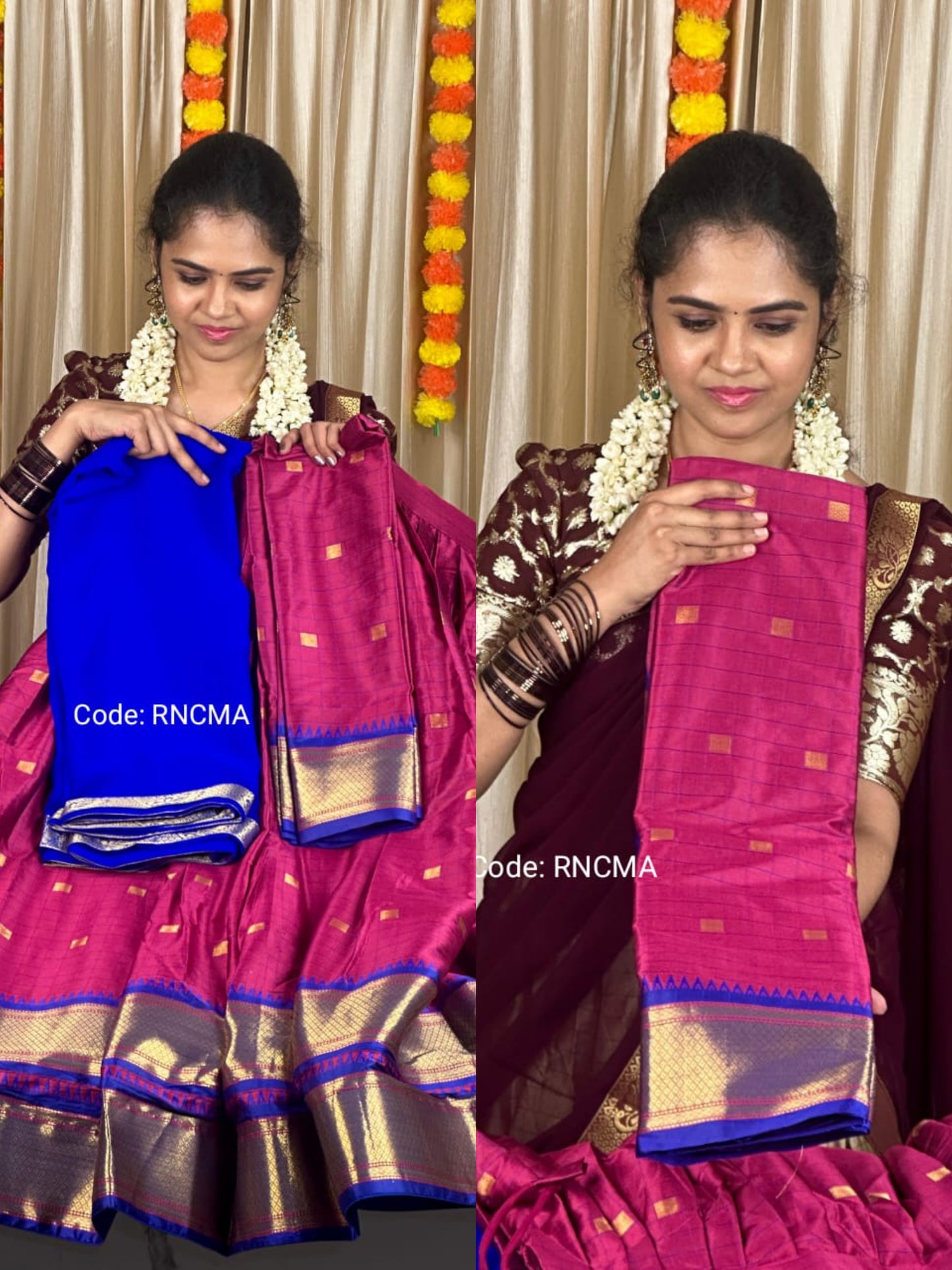 Half saree +saree combo soft silk prebookš„³