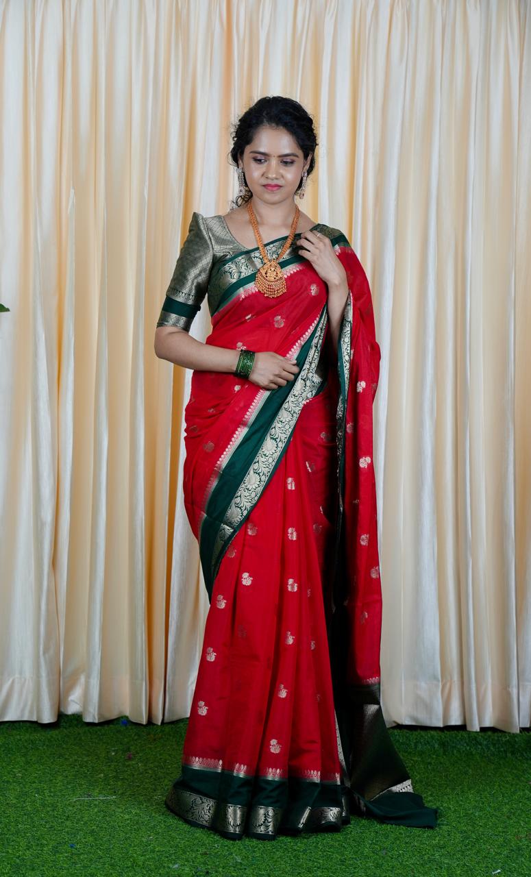 Premium warm silk saree 🥳