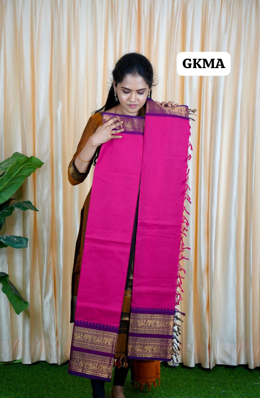 Kanchi cotton salwar set stitched pink with purple ๐๐ฅฐ๐