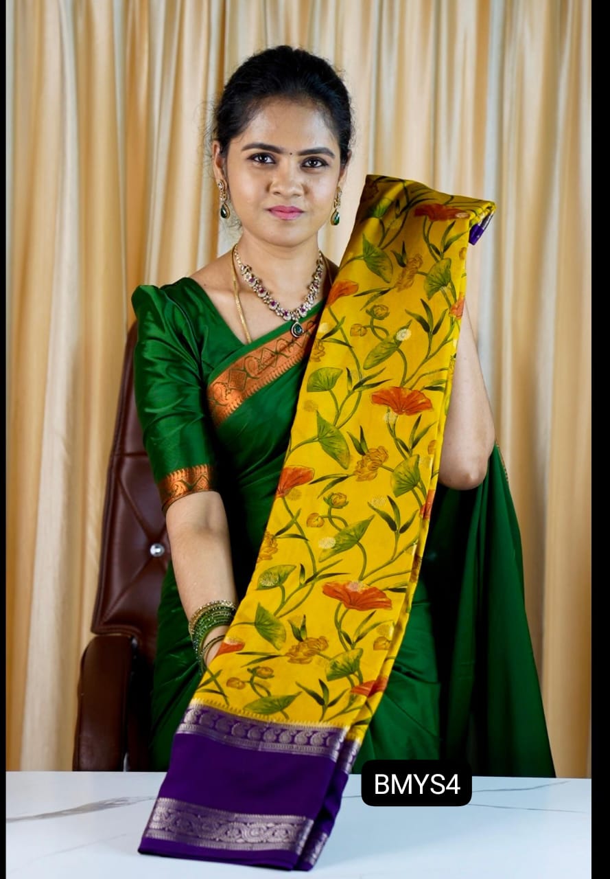 Semi Mysore crepe silk saree š„³