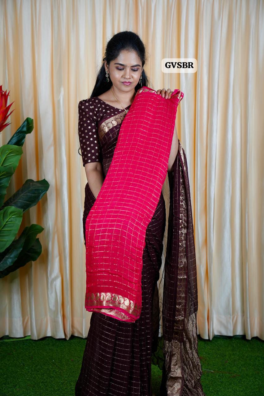 Viscose Georgette Sarees🥳