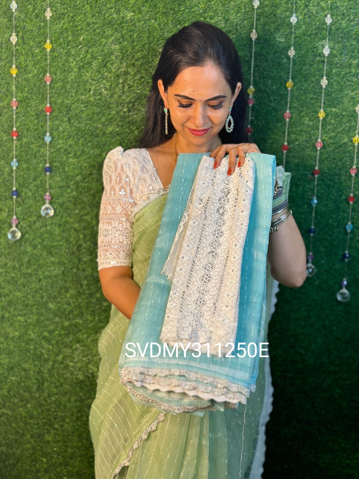 Organza cotton sareeš„°