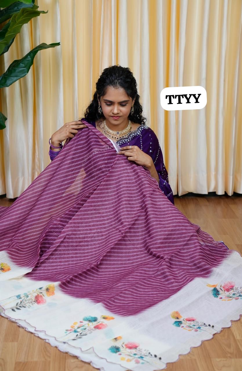 Jute linen saree 🥰🥳