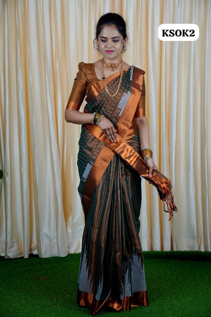 Soft cotton silk zari weaving sarees🥳✅