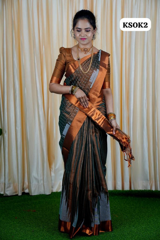 Soft cotton silk zari weaving sarees🥳✅